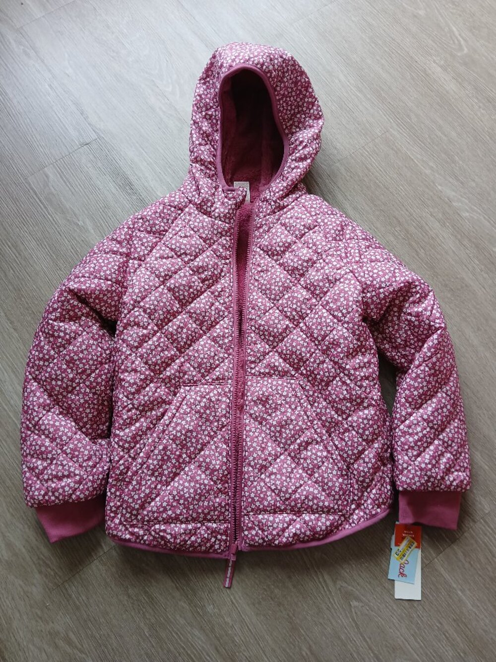 NWT CAT & JACK REVERSIBLE LARGE DARK PINK FALL & SPRING JACKET